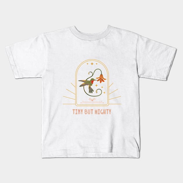 Celebrating the Hummingbird - Tiny but Mighty Kids T-Shirt by Ivy Lark - Write Your Life